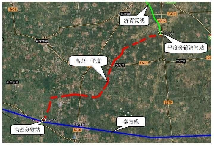 Pipechina Pingdu-Gaomi natural gas pipeline, pipeline long 33km, design pressure :10MPa, size DN800